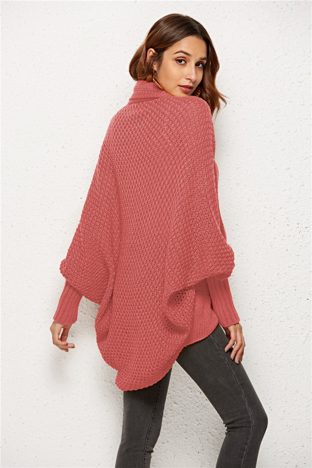 Open Front Batwing Sleeve Cardigan Casual Fashion